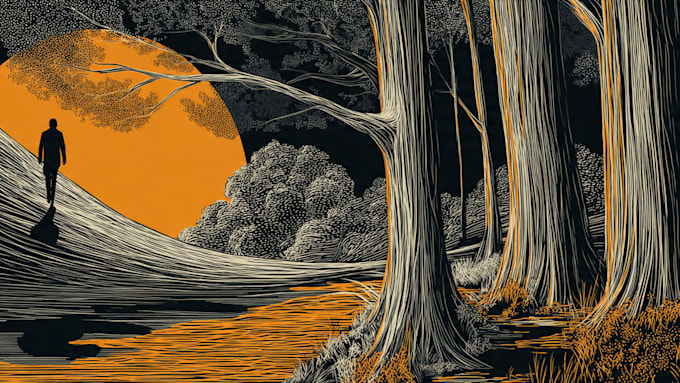 create a linocut illustration