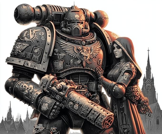 create warhammer 40k art