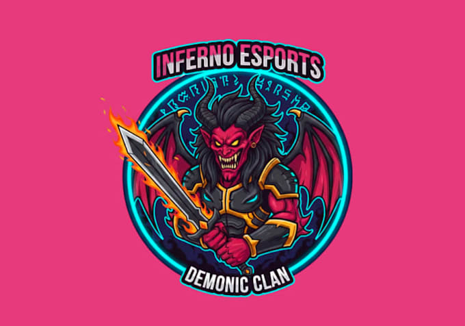 draw demon unique mascot logo design service for company