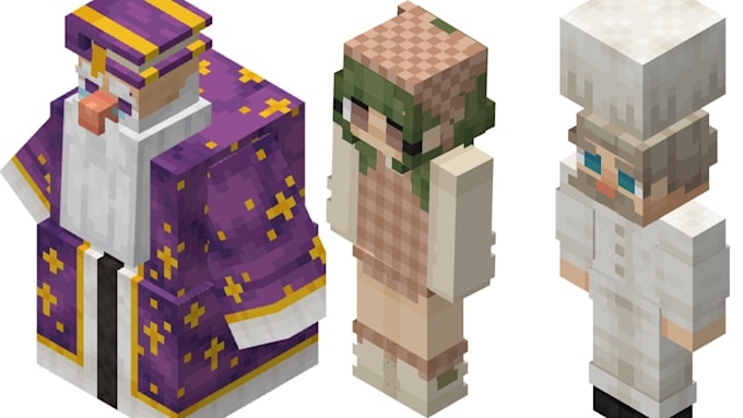 model texture and animate characters in block bench professionally