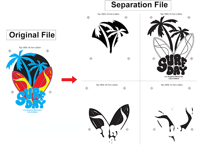 do screen design, print ready, separation