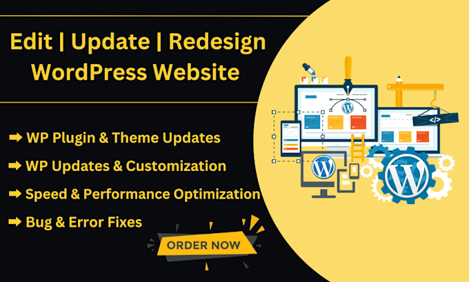 edit, update and customize wordpress website