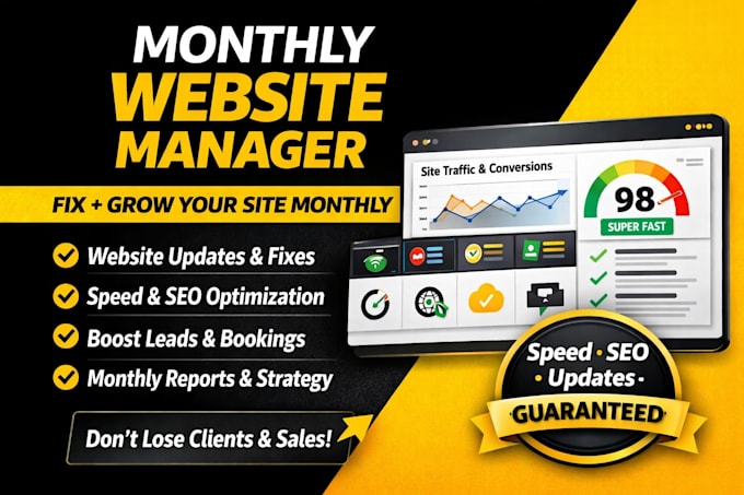 do monthly website dev maintenace plus SEO and content updates