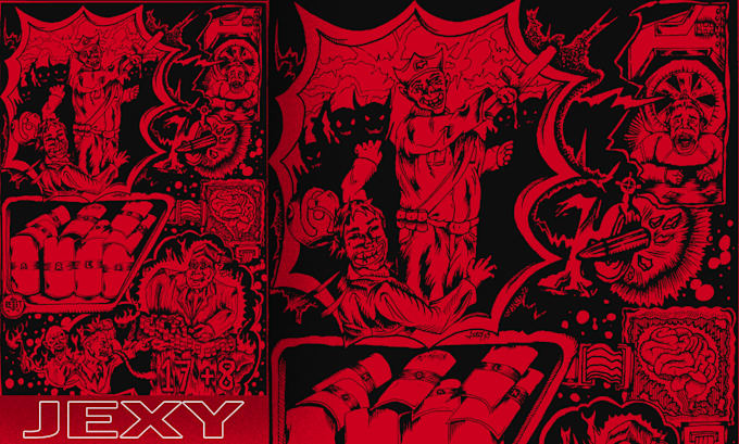 draw a metal artwork, skull illustration, tshirt design