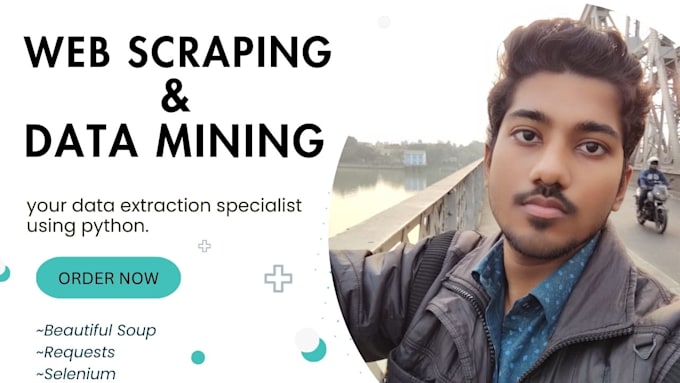 do your web scrapping and data extraction using python