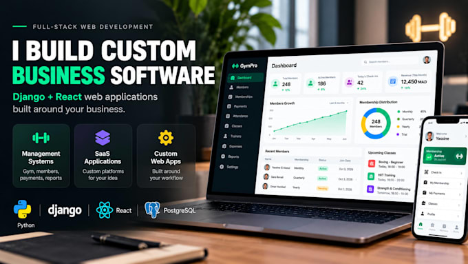 build a custom saas web application with django and react