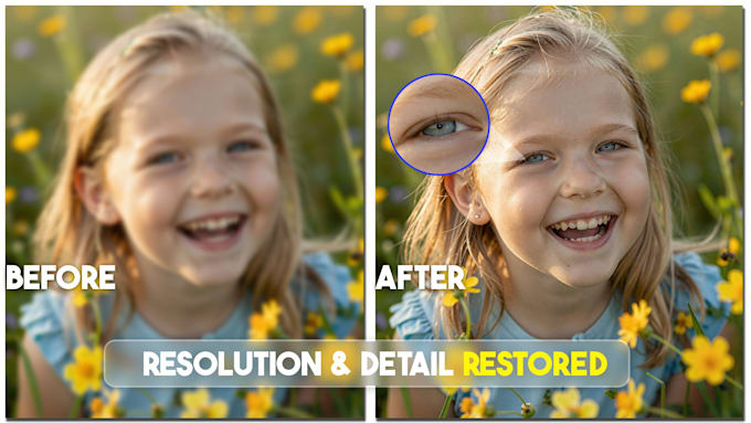 transform your blurry photo to crystal clear HD upscale