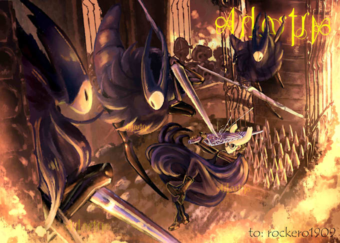 fanart or design a hollow knight or silksong character