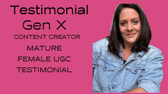 create mature female ugc testimonial video for your brand