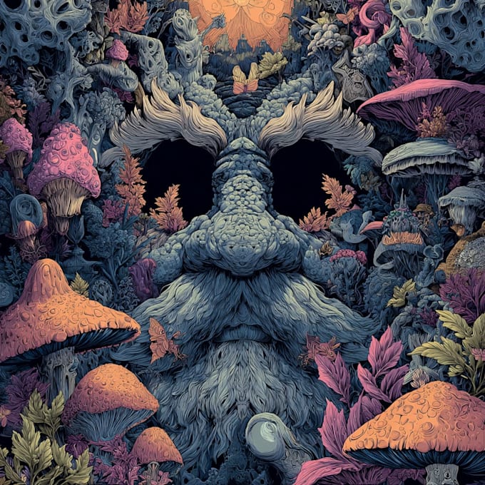 create unique dark art illustrations horror, gothic, macabre