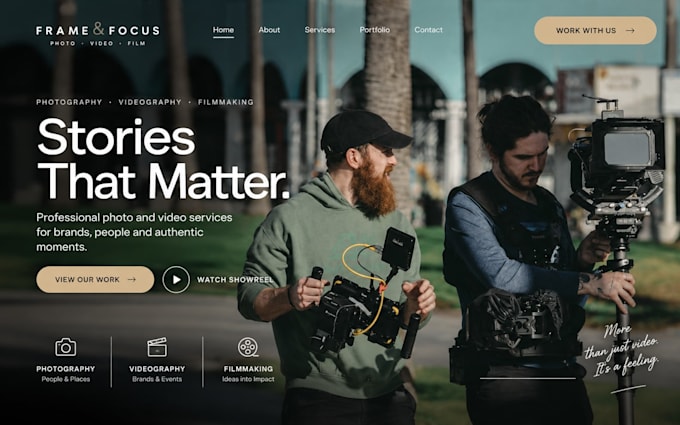 design squarespace photographer website videographer website filmmaker website