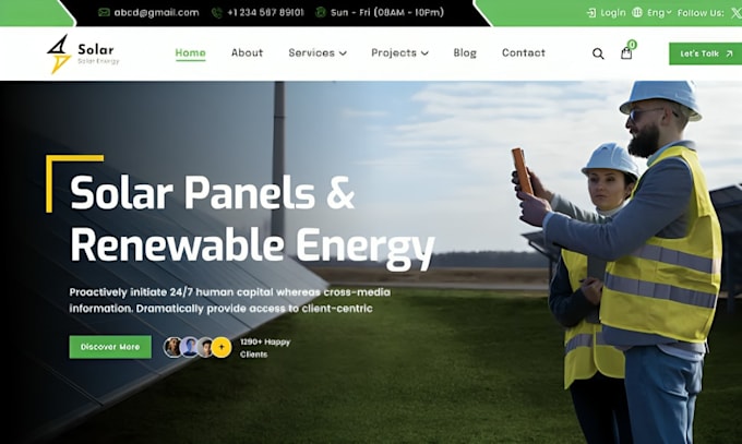 squarespace solar energy website renewable power solar panel installation site