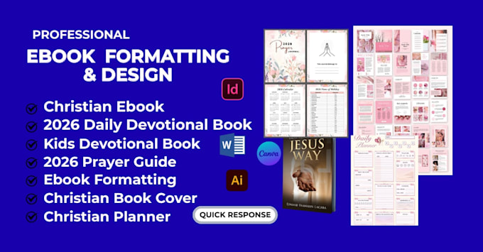 Create christian planner, journal, book cover, kids devotional, book ...
