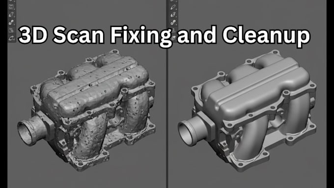 reverse engineering, 3d scan stl cleanup fix mesh repair 3d cad for 3d printing