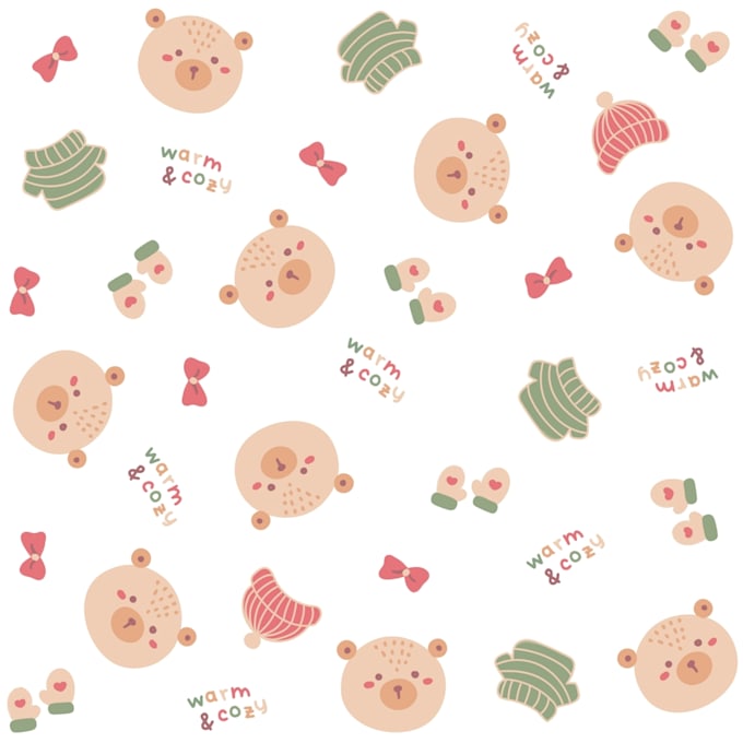 draw cute, seamless baby patterns