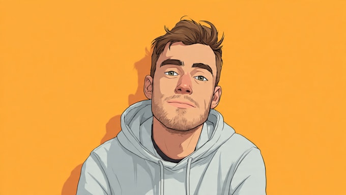create simple cartoon portrait