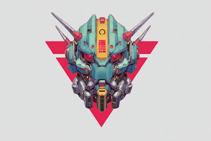 create outstanding futuristic cyberpunk style or mecha logo
