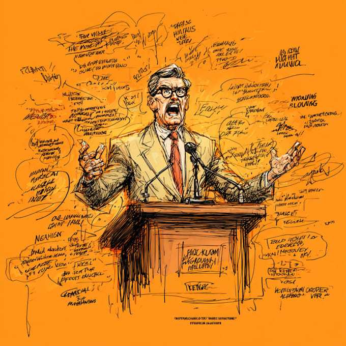 create a political cartoon art