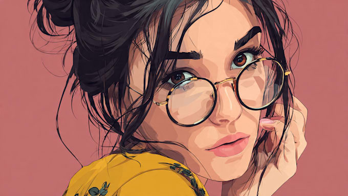 do vector art portrait avatar