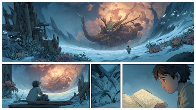 draw action fantasy comic pages