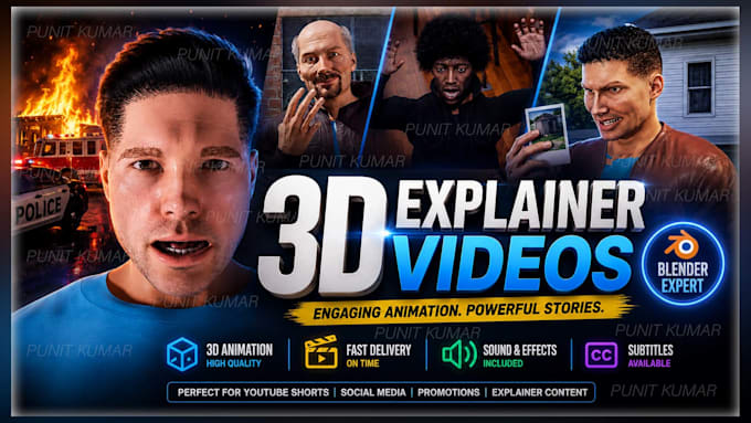 create short 3d animated explainer videos in blender
