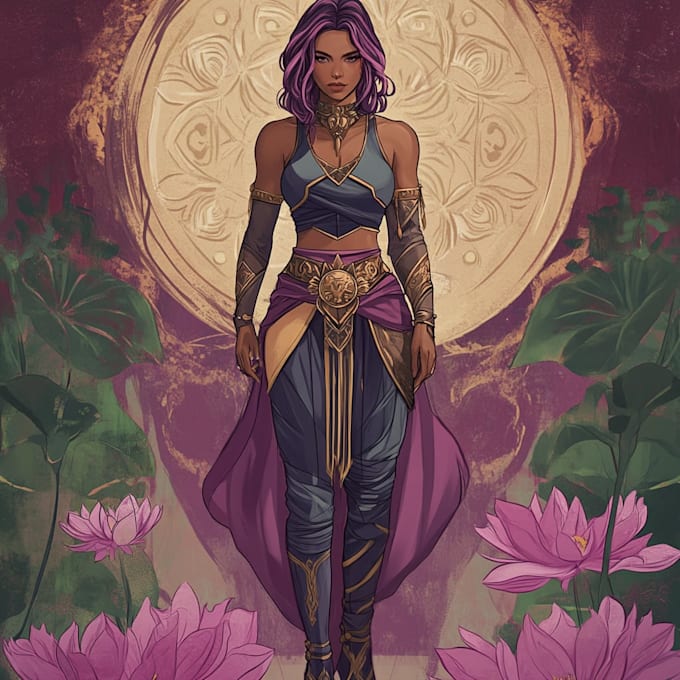 create dnd character art and game character art