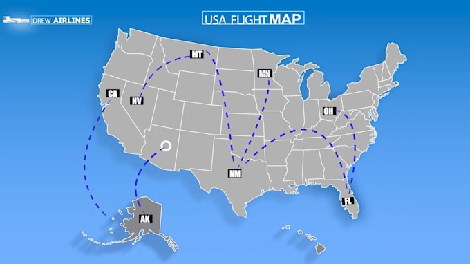 visualize and animate your story on a map on  after effects