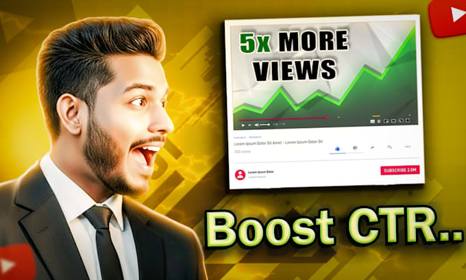 design high CTR youtube thumbnails