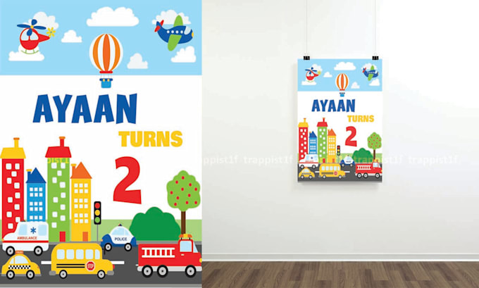 create birthday event party graphics and print ready