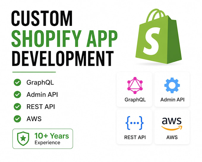 develop custom shopify apps, API integrations and graphql solutions
