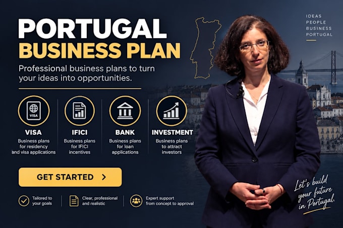 prepare a portugal business plan for visa, ifici or bank