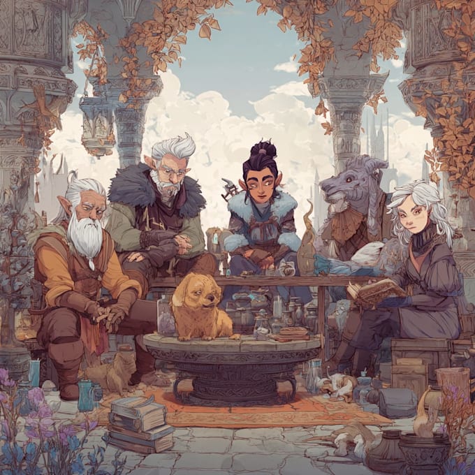 draw your dnd party
