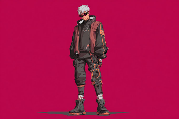 create realistic scifi, cyberpunk characters art