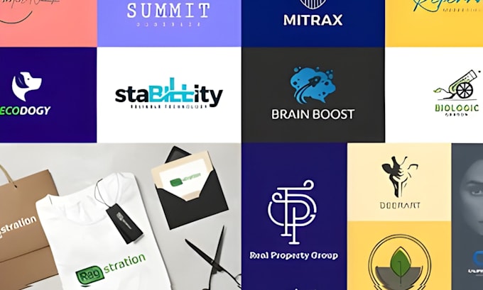 Design modern minimalist business logo, brand identity and full ...