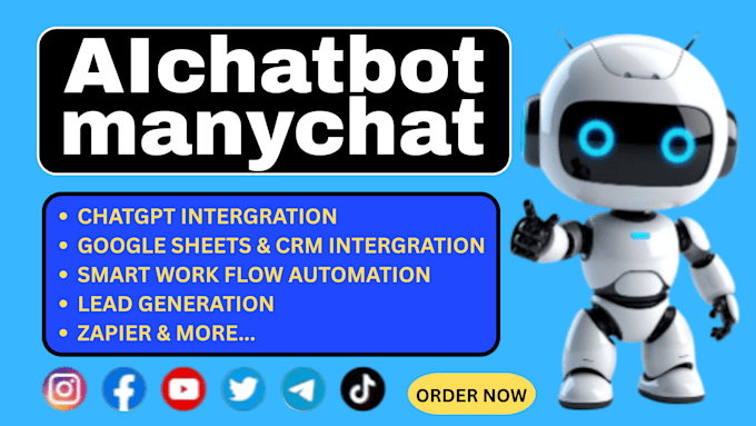 Create ai chatbot for your social media with manychat by Rubykeny | Fiverr