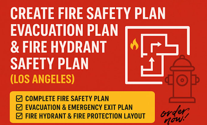 create fire safety plan, evacuation plan, fire hydrant los angeles fire plan