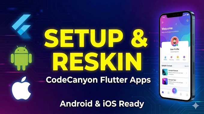 be your flutter developer to reskin android ios app