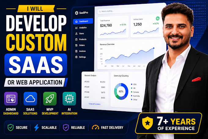 develop a custom saas or web application
