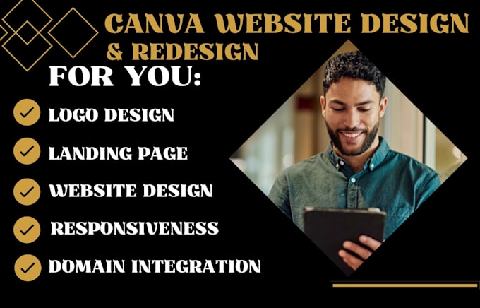 design a high converting canva website landing page for your business