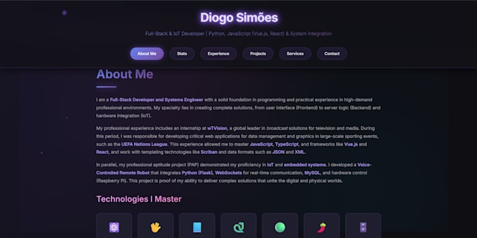 develop a professional and responsive landing page