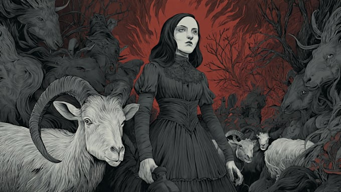 draw dark art horror illustration