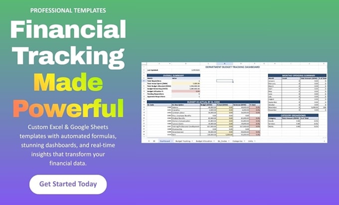 create excel and google sheets financial tracking templates