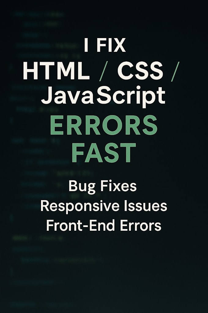 fix HTML CSS javascript errors