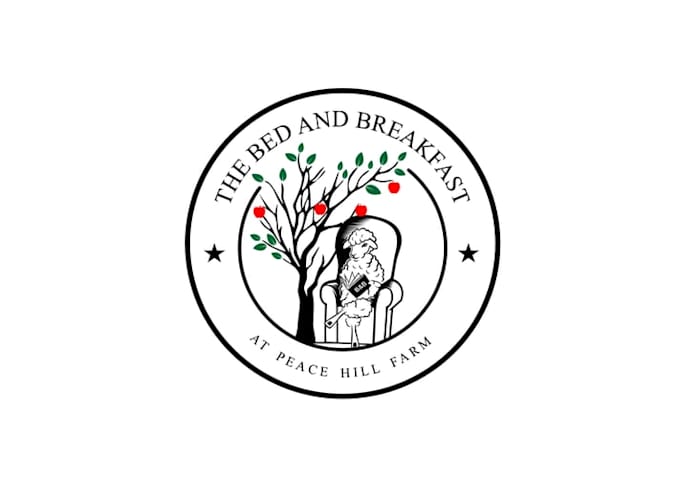 design unique food bed breakfast logo