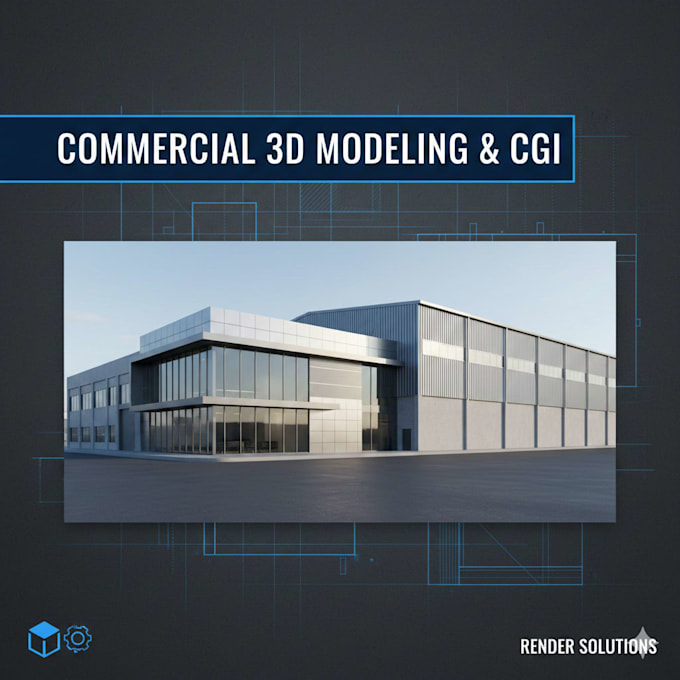 model 3d exterior house design cgi commercial 3d warehouse storage facilities
