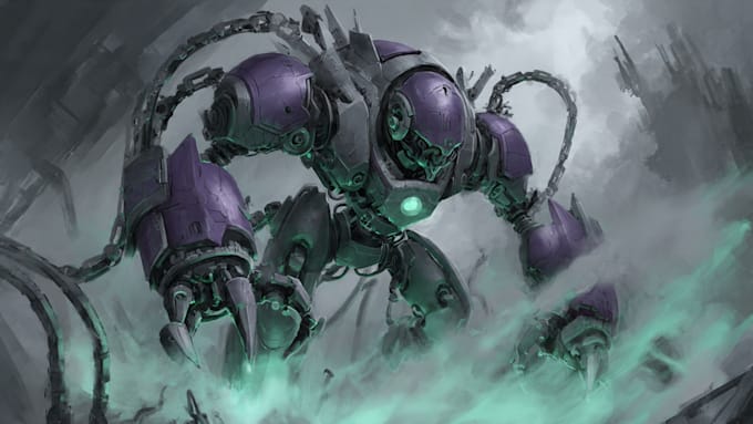 draw your mecha robot fanart or original in digital artwork