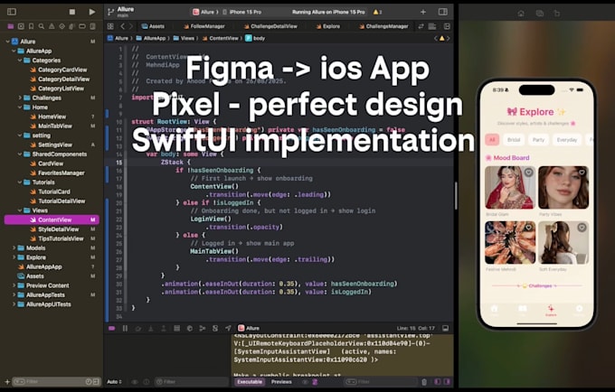 Converter design do figma em um app ios com swiftui