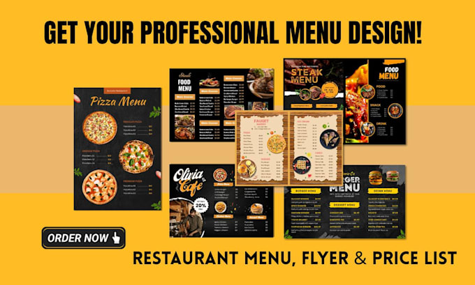 design modern editable restaurant food menu