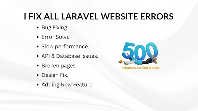 fix laravel website errors and bugs quickly