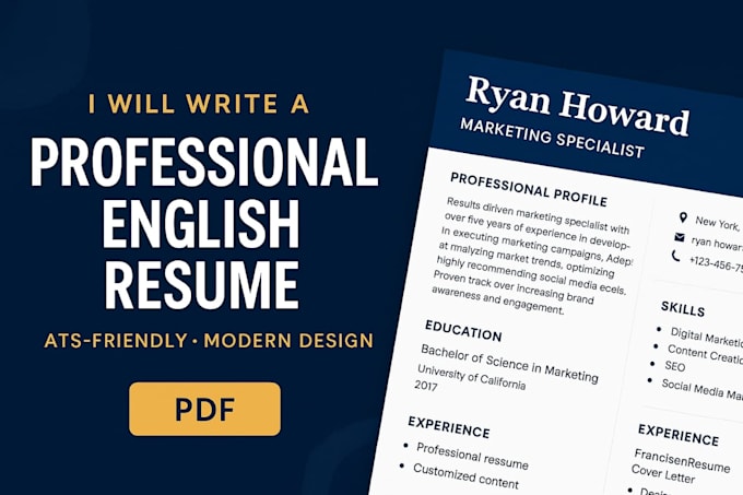 professional english resume writing